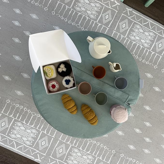 Premium Soft Foam Play Mat for Baby, 5.6 x 4 ft, Easy to Clean - The Perfect Modern Foam Playmat Fits Nicely with Your Kids Playroom Or Home Decor 0.5" Thickness (Ash Starlight)