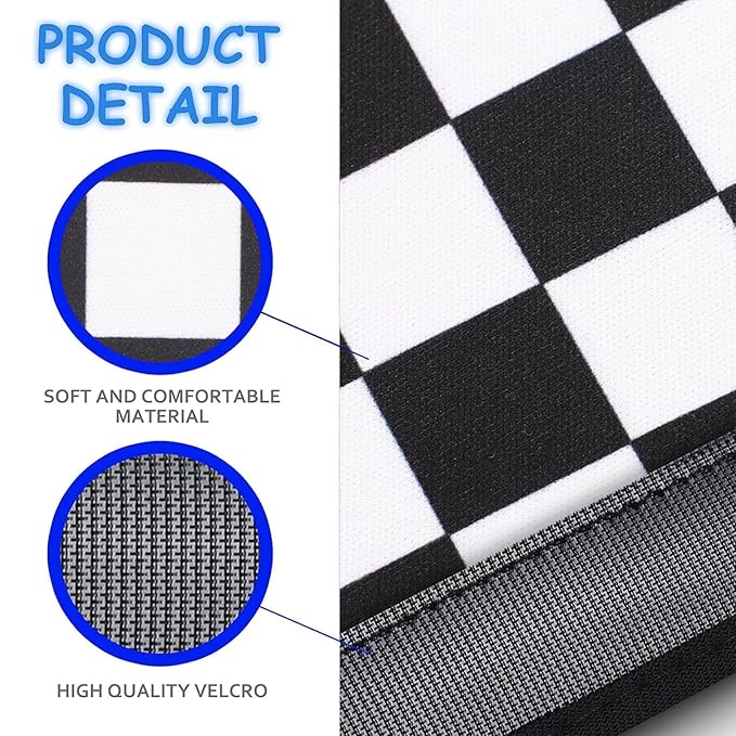 YR Seat Belt Cover for Kids, Soft Comfort Seat Belt Cushion for Children, Cute Cartoon Pattern Car Seat Belt Pads Cover for Girls and Boys, 1 Pack (Checkerboard Pattern)