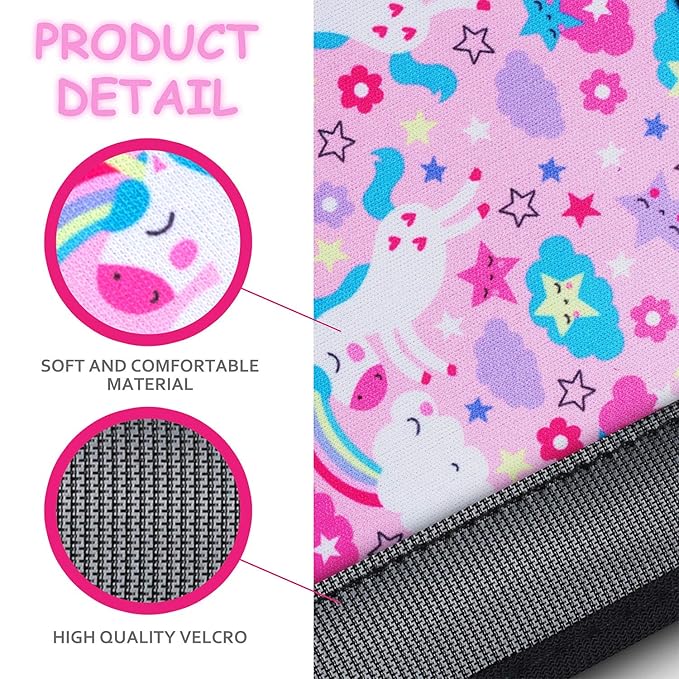 YR Seat Belt Cover for Kids, Soft Comfort Seat Belt Cushion for Children, Cute Cartoon Pattern Car Seat Belt Pads Cover for Girls and Boys, 1 Pack, Unicorn