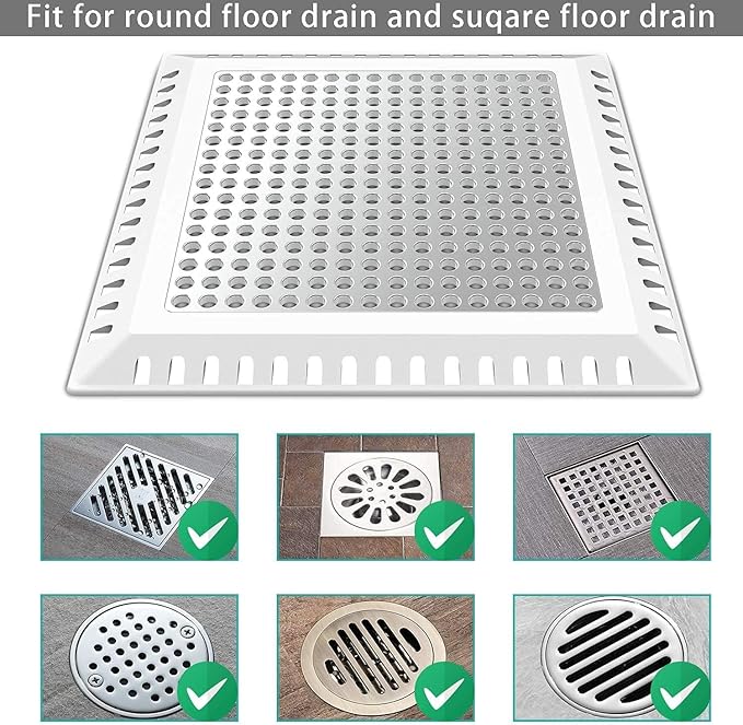 Aojuxix Hair Catcher/Drain Strainer/Shower Drain Cover for Bathroom Floor Drain, Stainless Steel and Silicone (Patented Product)