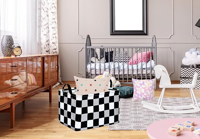 ACMUUNI Rectangle Gift Shelf Nursery Storage Basket Laundry Hamper Storage Box and Bins for Home Clothes with Handles
