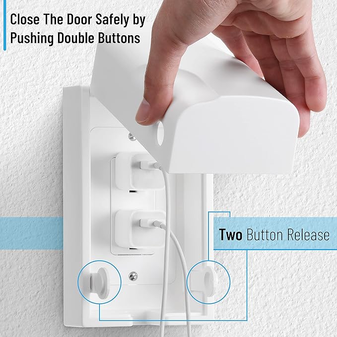 Bates Baby Safety Outlet Cover Box - Plug Covers for Electrical Outlets, Child Proof Outlet Cover, Socket Covers for Outlets