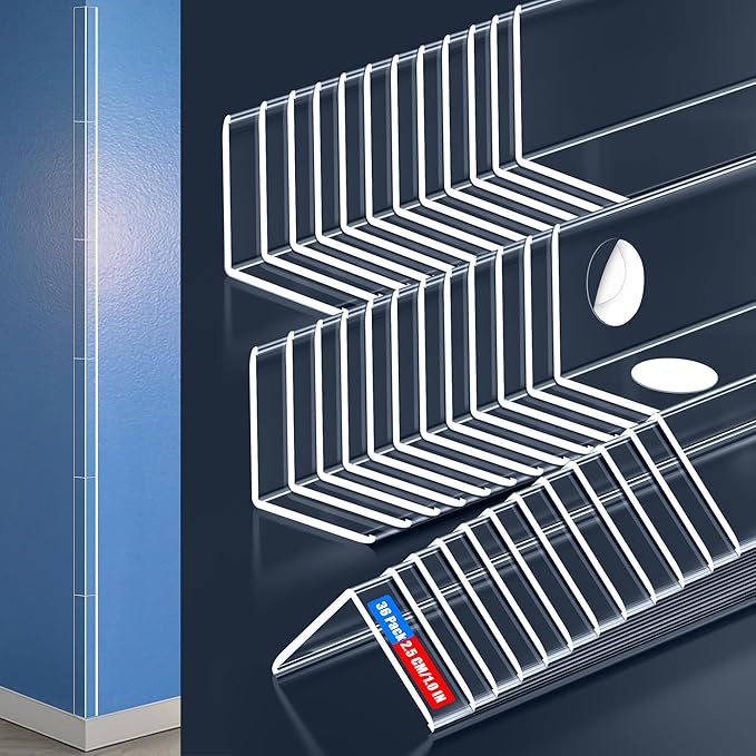 Clear Corner Protectors –Self-Adhesive Baby Proofing Safety Bumpers for Walls, Furniture, Cabinets & Desks – Freely Spliced to Meet Your Needs(36PCS, 2.5x60.96cm/1.0x24in)