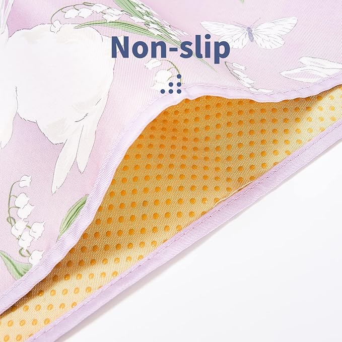 Splat Mat for Under High Chair/Arts/Crafts, Washable Baby Spill Mat Waterproof Non-Slip Floor Splash Mat, Portable Baby Play Mat and Table Cloth (Rabbit, 43"x 43")