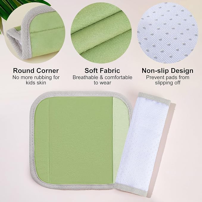 Seat Belt Cover Pad for Baby, Soft Seatbelt Cushion Covers for Kids 2Pcs Car Seat Strap Shoulder Pads for All Car Seats, Stroller, High Chair