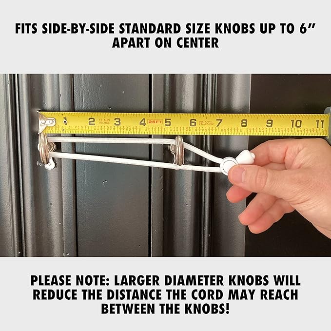 Baby Safety Cabinet Locks for Knobs Child Safety Cabinet Latches for Home Safety Strap for Baby Proofing Cabinets Kitchen Door RV No Drill No Screw No Adhesive (Black)