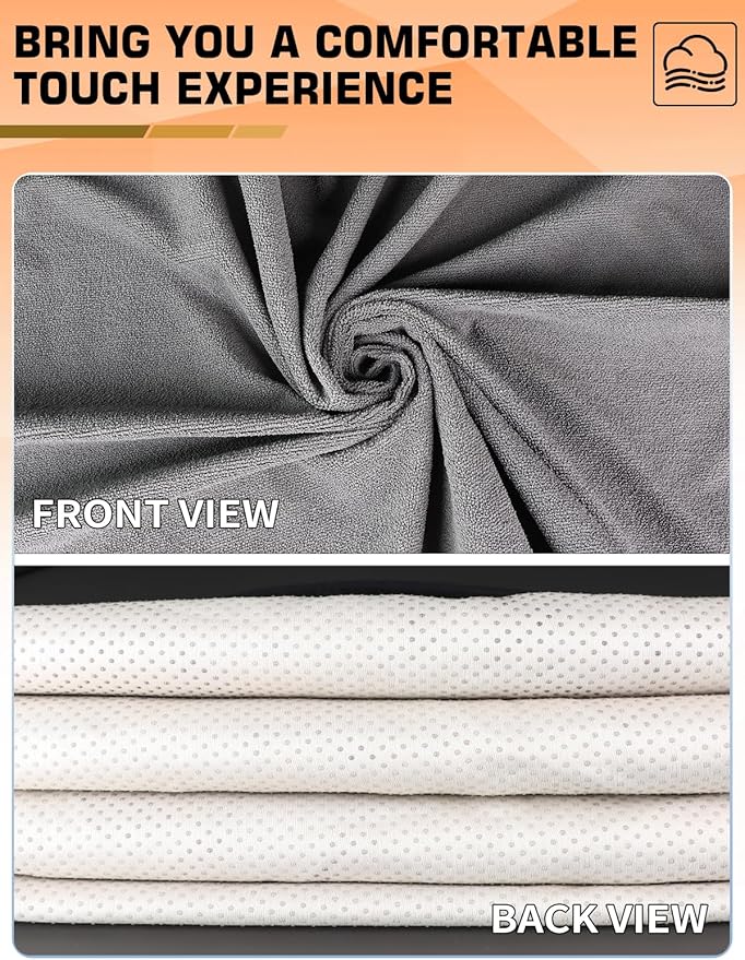 Universal Car Seat Cover Towel, Waterproof Washable Sweat Protection for Front Bucket Seats, Non-Slip Fit, Fits Cars SUVs Trucks, Ideal for Gym, Kids, Pets, Outdoor Sports, Travel (Gray, 1 Pack)