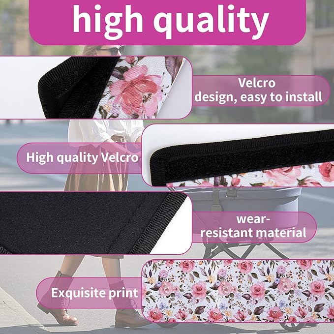 Stroller Handle Cover,Stroller Handlebar Cover,2 Pack Pushchair Armrest Sleeve Handle Protector Covers,Universal Protective Case for Pram Strollers Grip Bar,Stroller Accessories Essentials