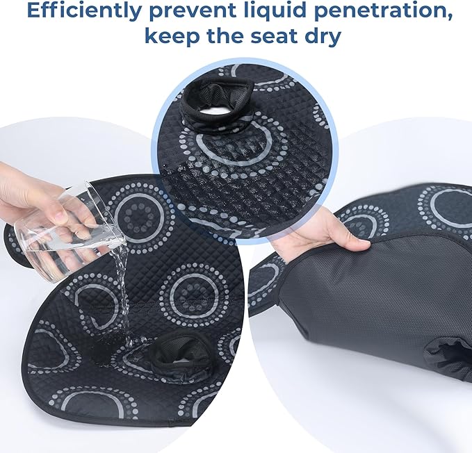 COOLBEBE Infant Car Seat Protector for Potty Training, 2 Pack Dry Waterproof Car Seat Liner Toilet Training for Baby Infant Toddler, Piddle Pads Cover Car Seat Pad for Strollers & Carseat (Black,2PC)