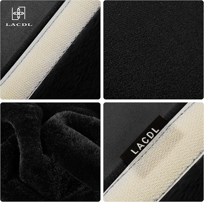 LACDL Extra Long Seatbelt Cover Super Soft Furry for Adults Kids Women & Men, Thick Plush Full Car Seat Belt Strap Cushion, Fluffy Shoulder Pad Protector, Auto Interior Accessories, Black, 13in, 2pcs