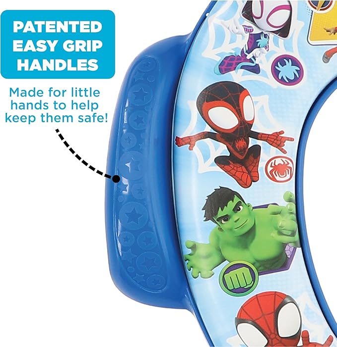 Spidey and His Amazing Friends "Team Up" Soft Potty Seat and Potty Training Seat - Soft Cushion, Baby Potty Training, Safe, Easy to Clean