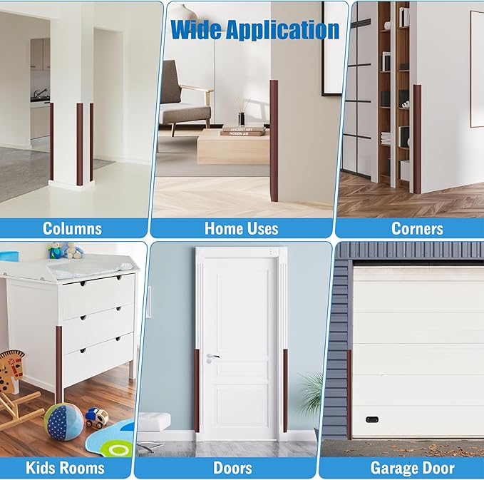 Wall Corner Edge Protector 4 Pack,1.57x1.57x23.62x0.28 inch Soft Baby Proof Corner Guards for Sharp Edges, Self-Adhesive Corner Protectors for Home, Kindergarten,Thickness-7mm(0.28 in)