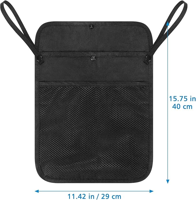 Accmor Universal Stroller Organizer, Mesh Bag Fits for Uppababy, Nuna, Britax, Doona Strollers, Non-Slip Adjustable Stroller Mesh Cargo Net Storage Caddy Accessories
