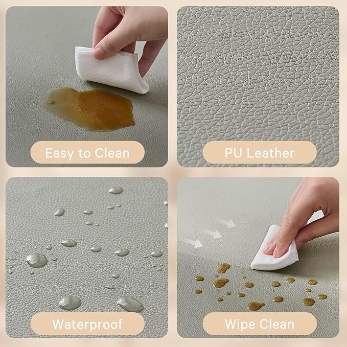 Waterproof Baby Play Mat for Floor 1.3"Thick Memory Foam 79 * 79 Cushion Playpen Playmat Tummy Time Crawling Mat Nursery Rug Pad Mattress Create Soft & Safe Area for Infants,Toddler,Kids,Grey