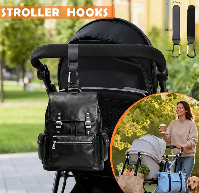 Stroller Hook Universal Stroller Clip Baby Travel Essential Wheelchair Accessories Gear for Bag 4pcs Aluminum Hook