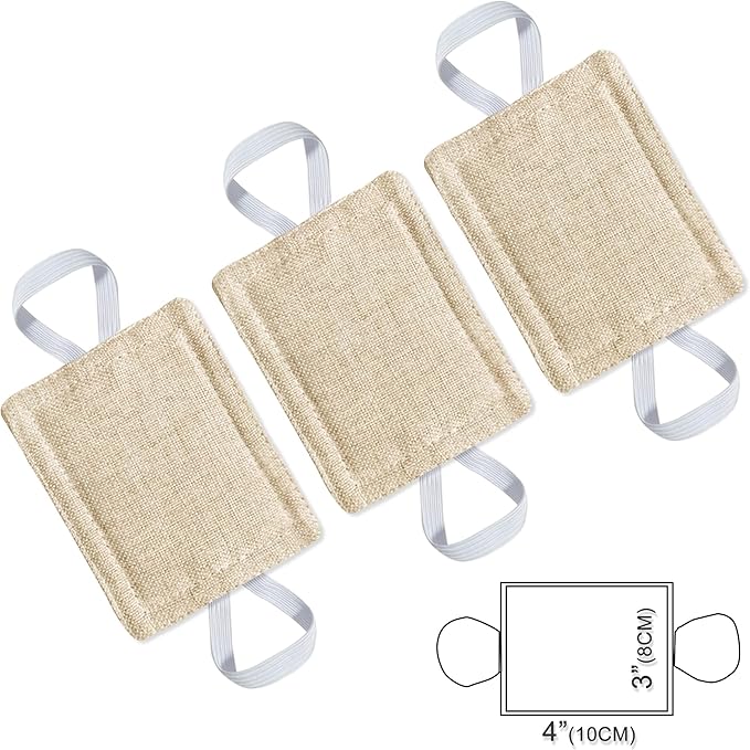 Door Latch Covers Door Cushion, Door Cushion Noise Reducing for Babies Light Sleepers No Slamming Durable Material - 4x3 Inch, Wheat Beige, Pack-3