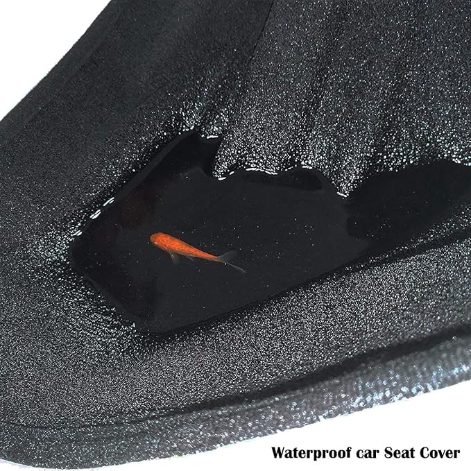 LoyaGour Car Seat Cover Protector Front Seats,for Gym Workout,Running,Swimming,Beach and Hiking,Waterproof Sweat Towel Bucket Seat Covers for Cars SUV Trucks (Black, 2Pcs)