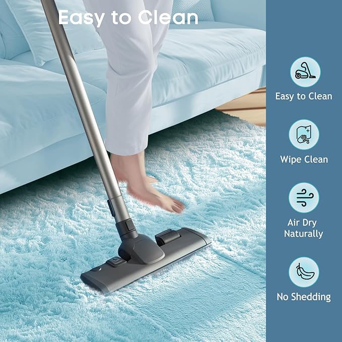 Ophanie Area Rugs for Bedroom Living Room,Color Light Blue,Size 5' x 8',Shape Rectangular