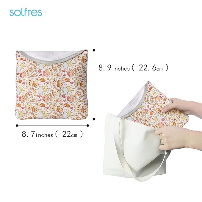 Dual-Belt High Chair Cover, Baby High Chair Cover, Upgrade Version, for Wooden or Restaurant High Chair, Sturdy and Robust Material, Creamy Cake