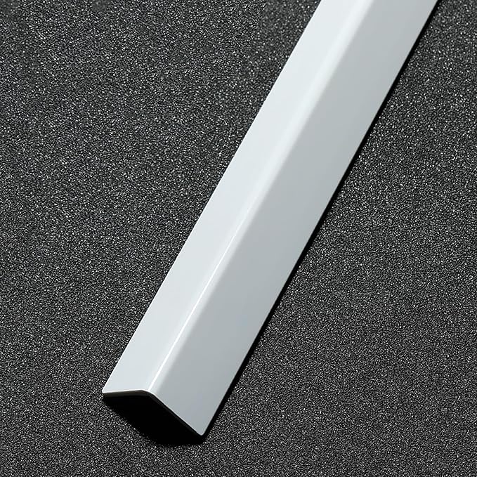 Wall Corner Protector White - 4 PCS, 3 ft x 1 in - Self Adhesive Corner Guards for Walls, Cabinet Doors, Edge Protector Trim; Easy to Install Wall Corner Guard (90 cm x 2.5 cm)