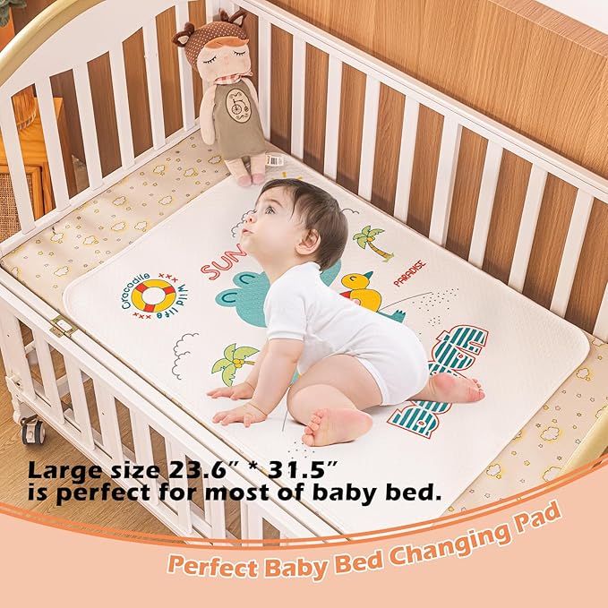 Catteyonce Diaper Changing Pad (1Pcs-23.6"x31.5" Crocodile)