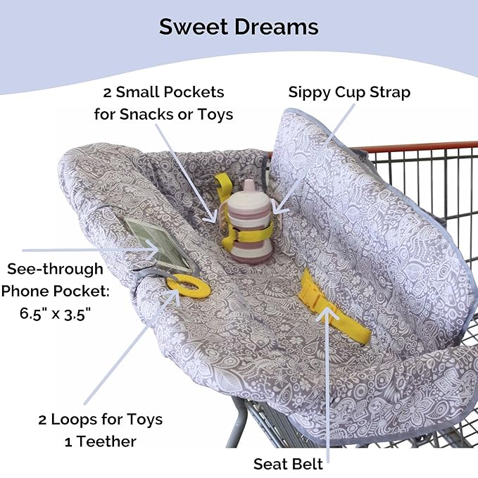 Suessie Shopping Cart Cover and High Chair Cover, Sweet Dreams