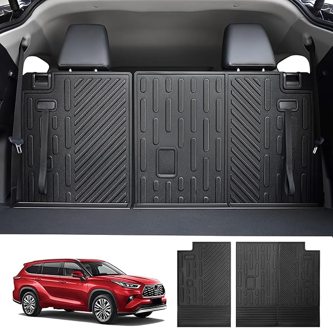 Cargo Mat Fit for 2020-2025 Toyota Highlander&Grand Highlander 3rd Row Backrest Mat TPE Trunk Liner All Weather Seats Back Protector for Highlander/Grand Highlander Accessories(Backrest Liner)