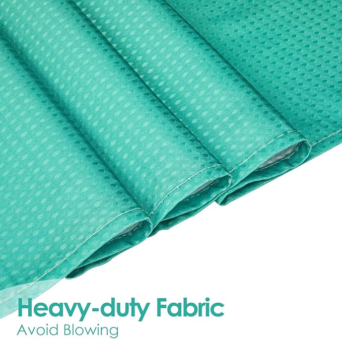 MitoVilla Extra Long Shower Curtain 72 x 84, Teal Blue Ombre 84 inch XL Waffle Fabric Shower Curtains for Modern Luxury Bathroom Decor, Waffle Weave Textured 180GSM Weighted Shower Curtain 84 inch
