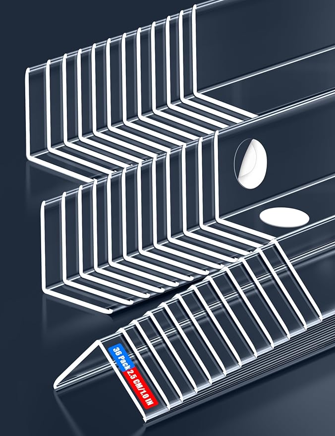 Clear Corner Protectors –Self-Adhesive Baby Proofing Safety Bumpers for Walls, Furniture, Cabinets & Desks – Freely Spliced to Meet Your Needs(36PCS, 2.5x60.96cm/1.0x24in)