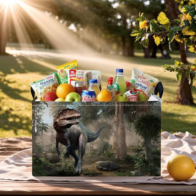 ASKETAM Cute 3D Dinosaur Kid Storage Basket Trendy Toy Box, Baby Laundry Hamper, & Clothes Organizer Fantastic Boy Gift & Nursery Bin for Modern Bedrooms (Tyrannosaurus Rex)