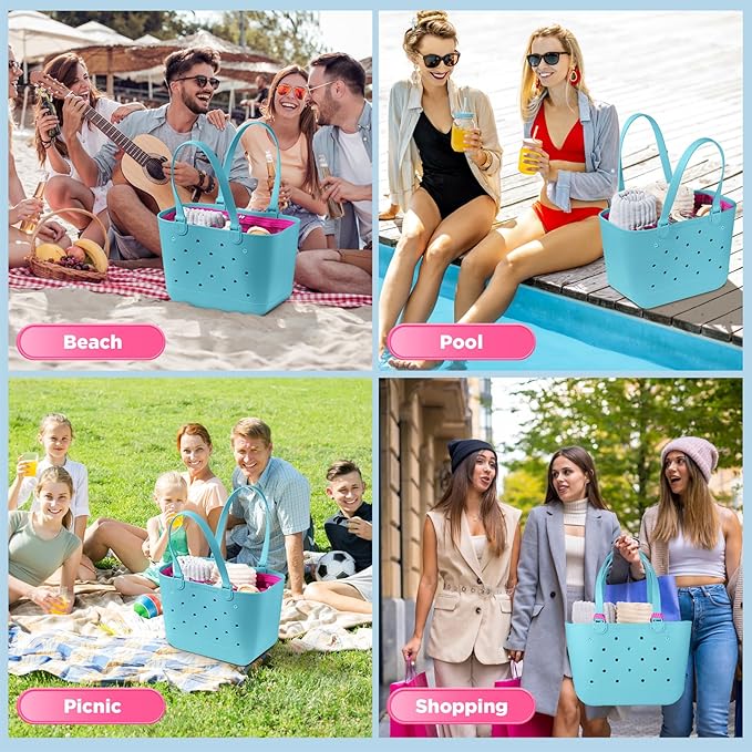 OUTXE Beach Bag Organizer Inserts Compatible with Extra Large Simple Modern Bag Accessories, Lightweight Mesh Insert Divider Pouch for XL Simple Modern Bag, Beach Tote Bag Insert for Organizing