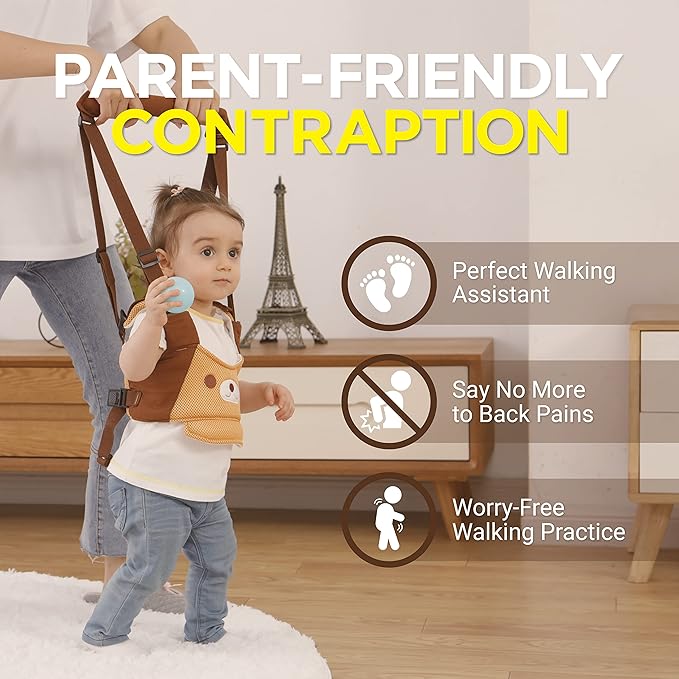Watolt Baby Walking Harness - Handheld Kids Walker Helper - Toddler Infant Walker Harness Assistant Belt - Child Baby Walk Learning Help Support Assist Trainer Tool - for 7-24 Month Old