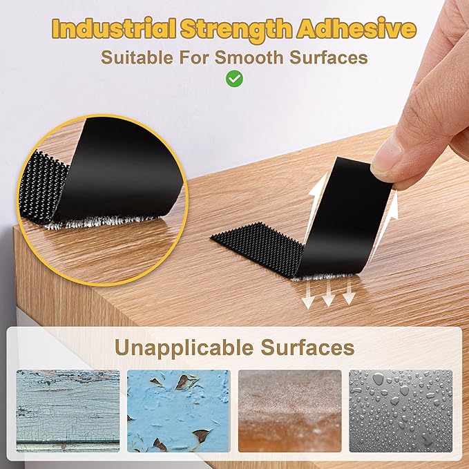 LuBanSir Furniture Anchors, 6 Pack Furniture Wall Anchor Straps for Dresser, Shelves, Bookcase Anti-Tip Safety