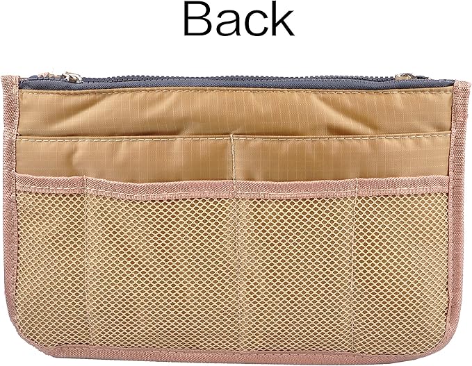 Vercord Updated Purse Handbag Organizer Insert Liner Bag in Bag 13 Pockets New Khaki Medium