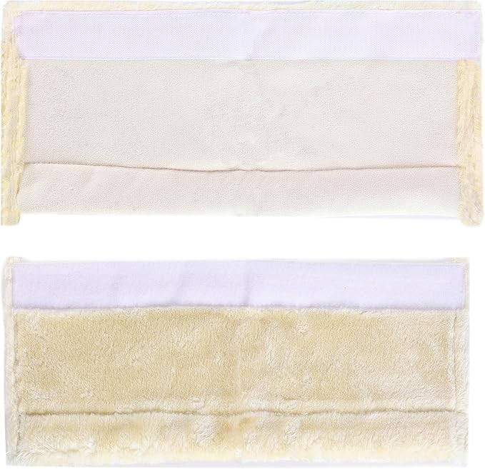 Amooca Soft Faux Fur Universal Fit Seatbelt Cover Car Truck SUV Airplane Seat Belt Shoulder Pad for Carmera Backpack Straps Neck Cushion Protector Extra Long 15.7in Beige