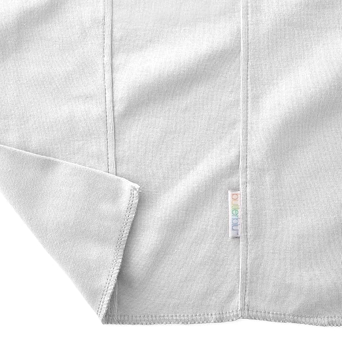 Butterblu Bailey 5-Pack Burp Cloths 100% Organic Cotton Knit for Newborn & Baby Boys & Girls, White, One Size