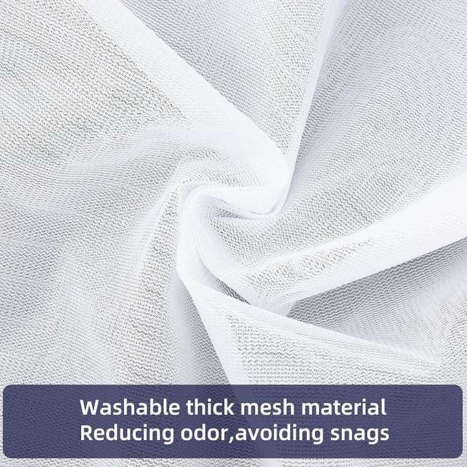 12 Pack Mesh Laundry Bag with Drawstring Closure, 24" x 35" Heavy Duty Extra Large Laundry Bags for Travel, Storage, College, Dorm and Apartment Dwellers, Machine Washable