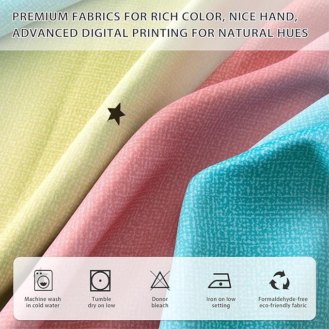 XiDi Dream Star Blackout Curtains for Kids Rooms Girl Princess Curtain for Daughter Bedroom Window (Pink Blue, W52 X L63)
