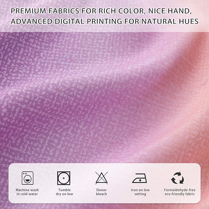 XiDi Pink Yellow Purple Curtains 84 Inches Long for Girls Bedroom 2 Panels Set, Blackout Rainbow Curtains for Kids Room Decor, Unicorn Wall Decals Drapes for Little Girl Nursery Room 34 Inches Wide