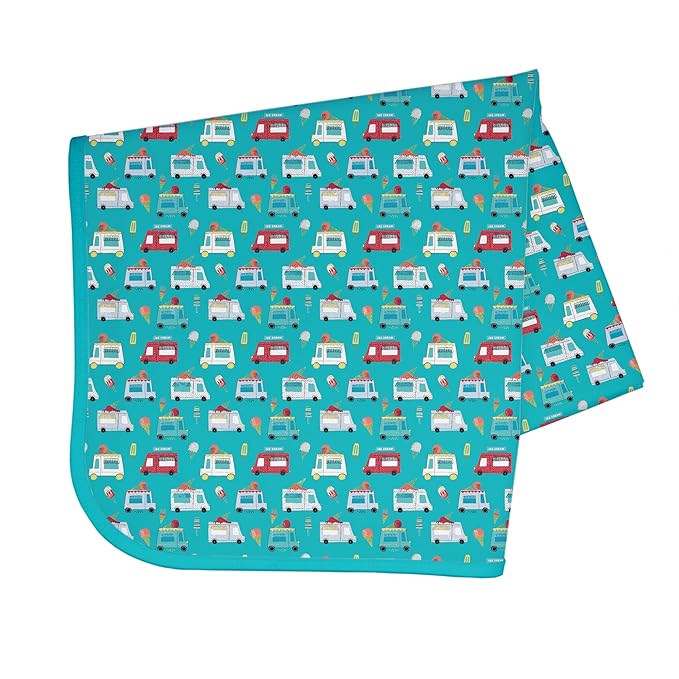 BapronBaby Ice Cream Truck Splash Mat - Waterproof Catch-All for Under High Chairs, Floors, Tables, Playtime or Arts & Crafts - Machine Washable - 45" x 45”