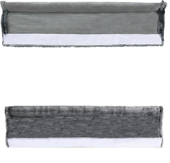 Amooca Soft Faux Fur Universal Fit Seatbelt Cover Car Truck SUV Airplane Seat Belt Shoulder Pad for Carmera Backpack Straps Neck Cushion Protector Extra Long 25.6in Dark Gray
