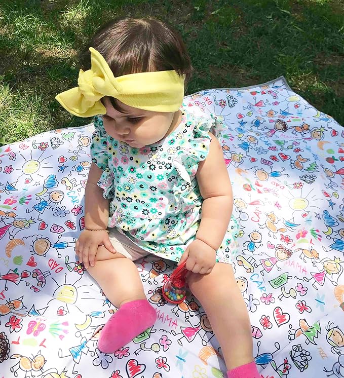 Waterproof High Chair Splat Mat – Machine Washable Floor & Table Protector for Baby Feeding, Art & Crafts, Outdoor Use (Family, 57x71 Inch)