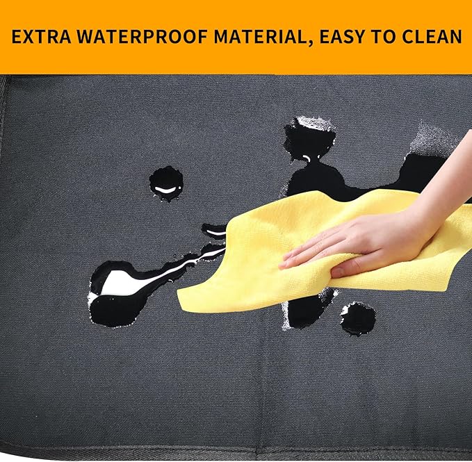 Zecirl 2 Pack Kick Mat Backseat Protector,Back Seat Cover for Kids,Car Seat Back Protectors with 2 Pocket Storage Organizer for Car, SUV, Minivan or Truck Seats (Black)
