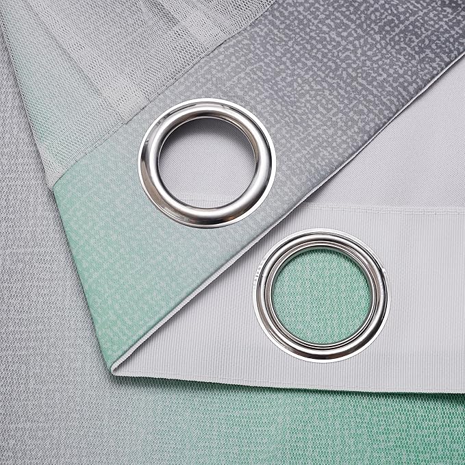 XiDi Curtains for Bedroom Decor, Rainbow Green LightgreyGrey34/54/1