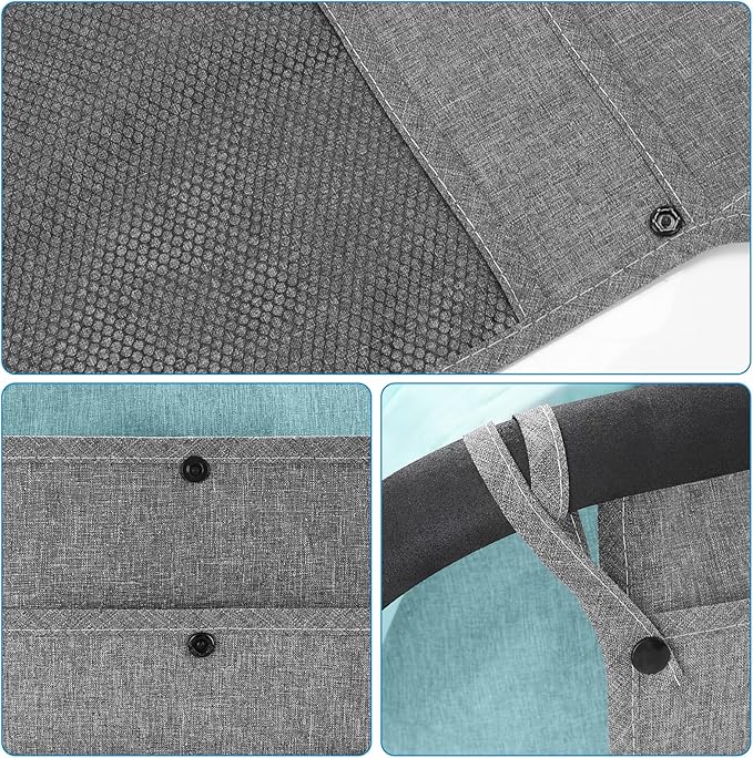 Accmor Universal Stroller Organizer, Mesh Bag Fits for Uppababy, Nuna, Britax, Doona Strollers, Non-Slip Adjustable Stroller Mesh Cargo Net Storage Caddy Accessories
