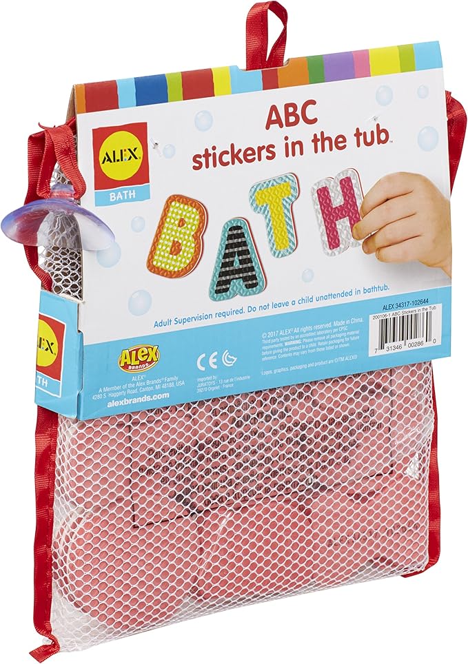 Alex Bath ABC Stickers in the Tub Kids Bath Activity