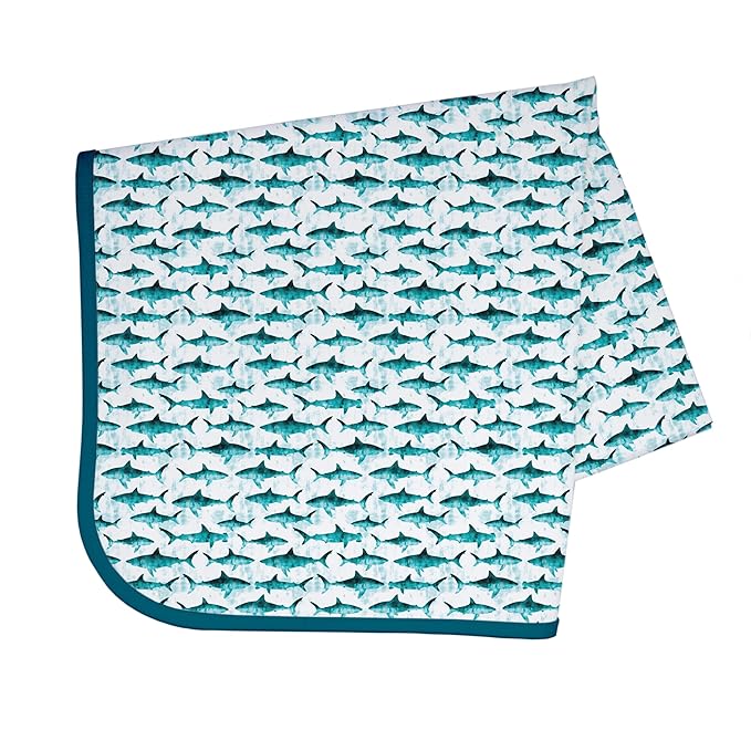 BapronBaby Shark Attack Splash Mat - Waterproof Catch-All for Under High Chairs, Floors, Tables, Playtime or Arts & Crafts - Machine Washable - 45" x 45”