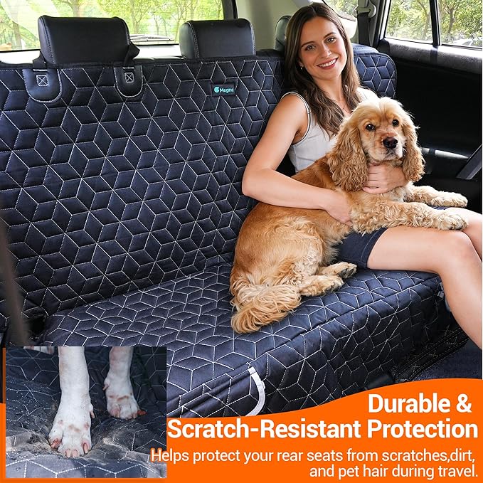 Bench Dog Car Seat Covers for SUV, Waterproof Dog Seat Cover for Back Seat Fit Ford Explorer Heavy Duty Non Slip Back Seat Cover Protector for Chevrolet Tahoe/Yukon/Suburban/Expedition