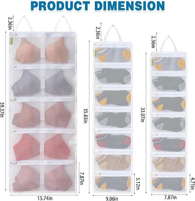 Laundry Bra Bag, Sock Laundry Bag, Lingerie Bags for Washing Delicates, Socks Organizer Mesh Bags for Washing Machine, Travel Organizer for Stocking Underwear Bra Lingerie Socks