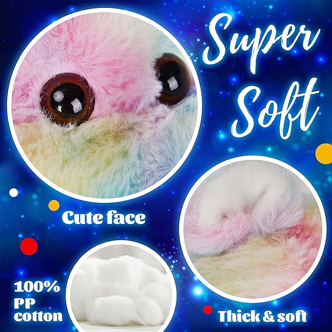 Glow Guards 15'' Light up Rainbow Hippo Stuffed Animal LED Wildlife Soft Plush Toy with Night Lights Birthday Children's Day for Toddler Kids
